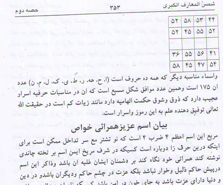 کتاب شمس المعارف کبری